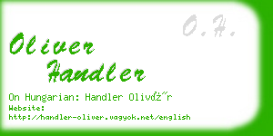 oliver handler business card